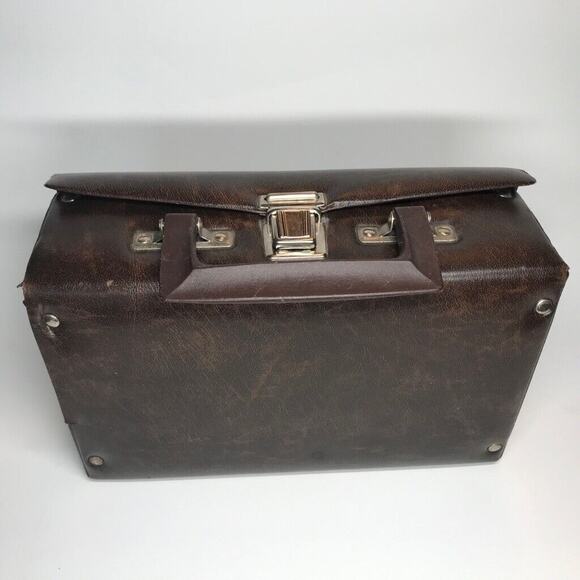 Vintage Beaux Merzon Brown Faux Leather Tape Carrying Case with 12 Cassettes - Picture 7 of 9